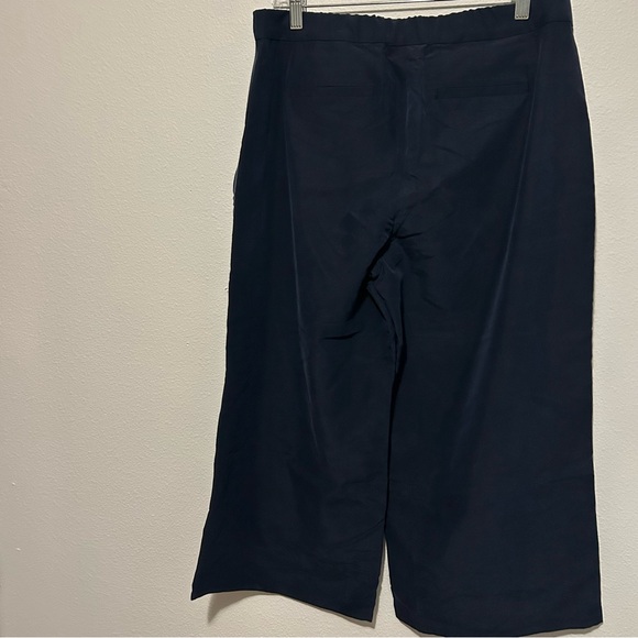 NWT J Jill navy blue cropped modal blend pants capris size M office coastal - Picture 11 of 14